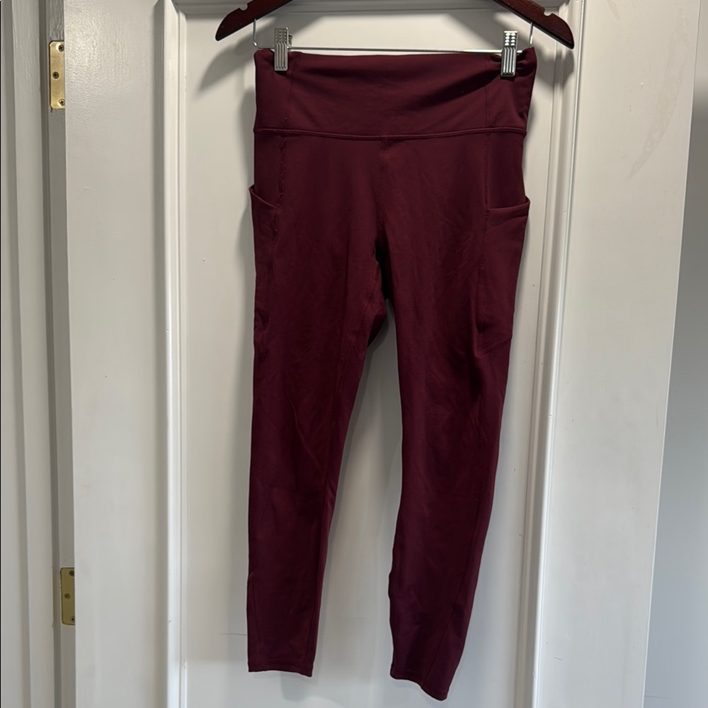 Fabletics PureLuxe Maroon Leggings